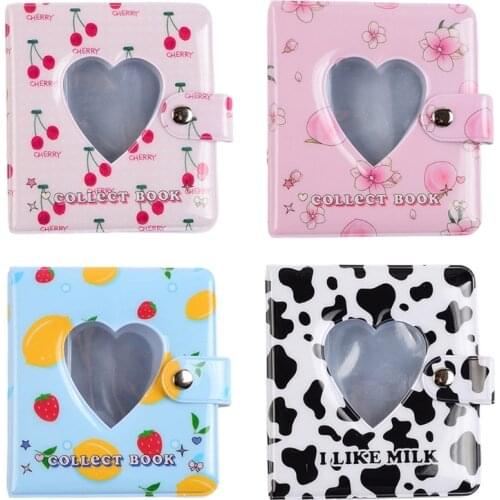3 Inch PVC Photo Album Fruit Heart Interstitial Case for Name Card Mini Scrapbooking Storage for Wedding