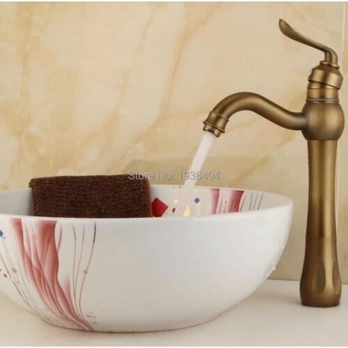 Bathroom Antique Brass Basin Faucet Deck Mounted basin tap torneira Mixer Taps AF1078