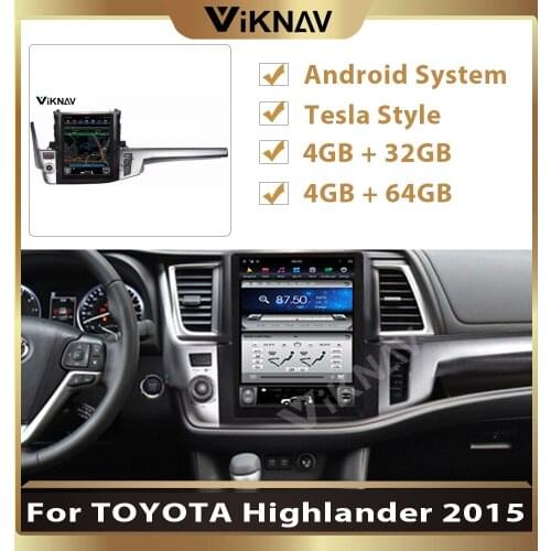 Car GPS Navigation DVD 12.1 inch for-Toyota Highlander 2015 multimedia player radio tape recorder video auto GPS head unit