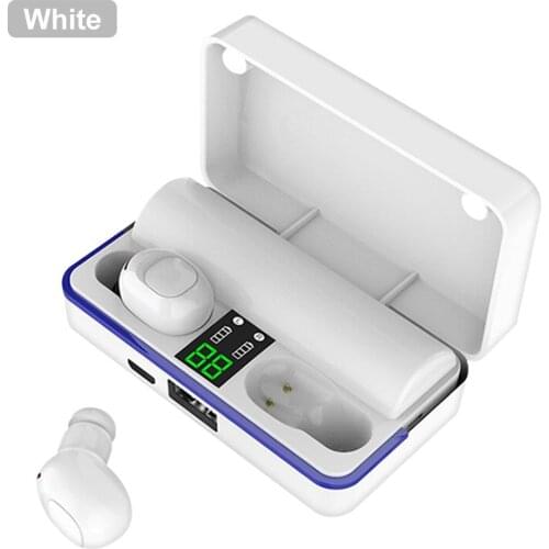 W12 Wireless Bluetooth Headset Binaural In-Ear Touch Digital Display Bluetooth Headset With 2600mAh Charging Bin