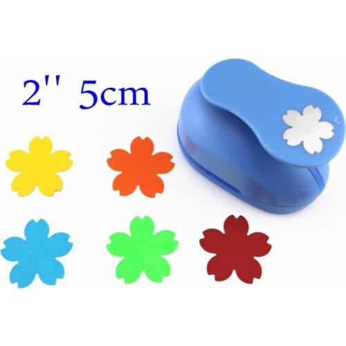 Large 2'' 5cm Cherry blossoms paper punches for scrapbooking craft perfurador diy puncher paper circle cutter3178