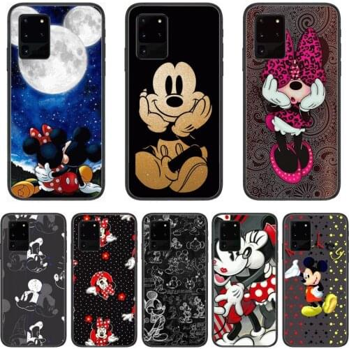Mickey Phone cover hull For SamSung Galaxy S 6 7 8 9 10 20 21 Plus Edge E note 5G Lite Ultra black soft bumper