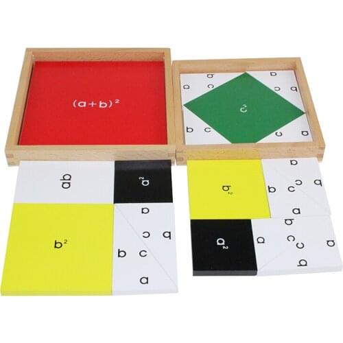 Wood toys Montessori teaching aids School early childhood math toy Pythagorean theorem A and B