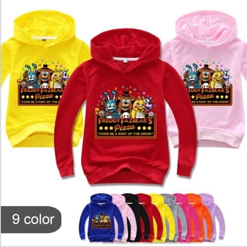 2-15Y New Boys Outwaer FNAF 3D PRINT hoodie kids suit Childrens Sweatshirts For Boy Hoodies Kids Costume Boys Tops