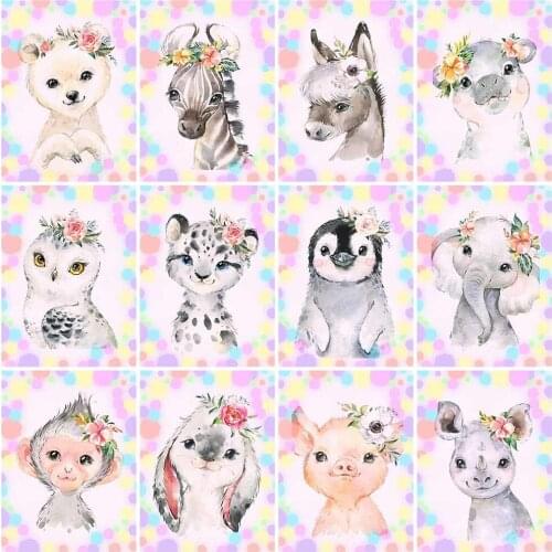 Evershine 5D DIY Diamond Painting Elephant Rhinestone Picture Diamond Embroidery Owl Animal Cross Stitch Mosaic Home Decorations