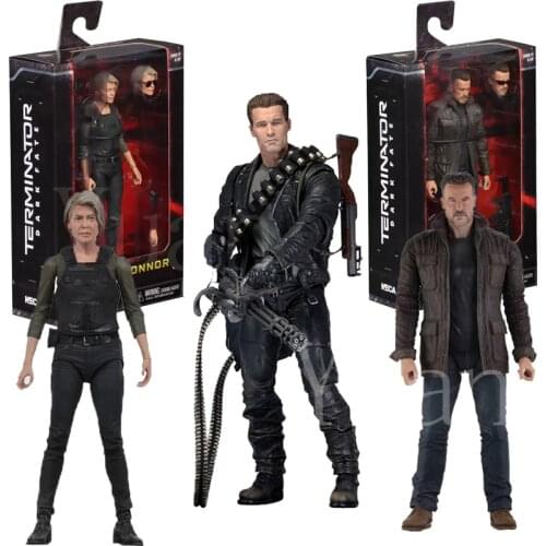 18cm NECA Terminator T-800 Dark Fate Sarah Connor Action Figure Christmas Doll Collectible Model Toy Gift