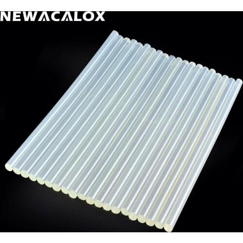NEWACALOX 20Pcs/Lot 11mm White Hot Melt Glue Sticks for Electric Glue Gun Craft Album DIY Tools for Alloy Repair Accessories