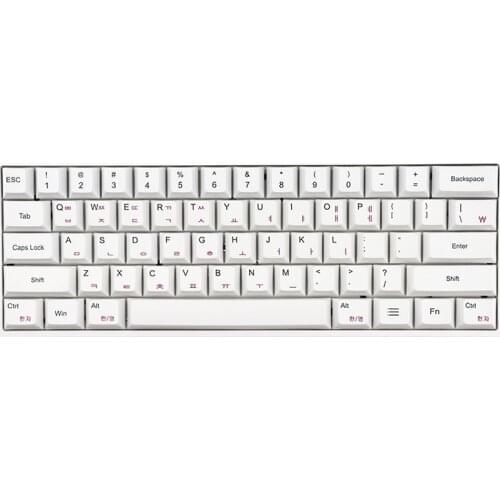 Korean Keycaps PBT Black on White Keycap for Mechanical Keyboard Cherry Profile 108keys Dye Sublimation