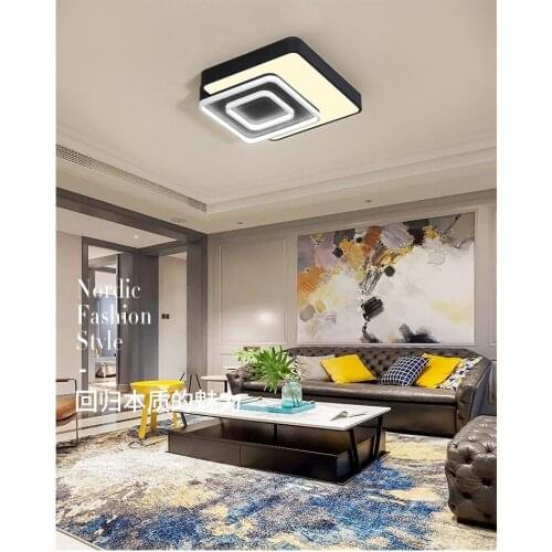 Creative lighting furniture modern minimalist led living room ceiling lamp square style bedroom dining room lighting