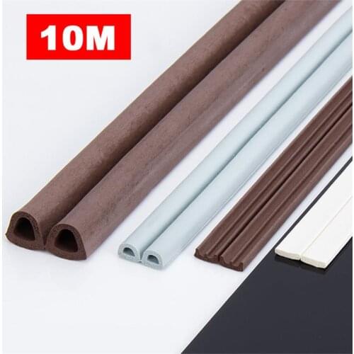 10M Car Door Weatherproof Sealing Strip Self Adhesive Foam Tape Window Gap Dustproof Tape Household Sound Insulation Material