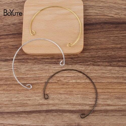 BoYuTe (10 Pieces/Lot) 1.5*65MM Metal Brass Plain Bracelet Base Factory Supply Handmade Diy Jewerlry Making Materials