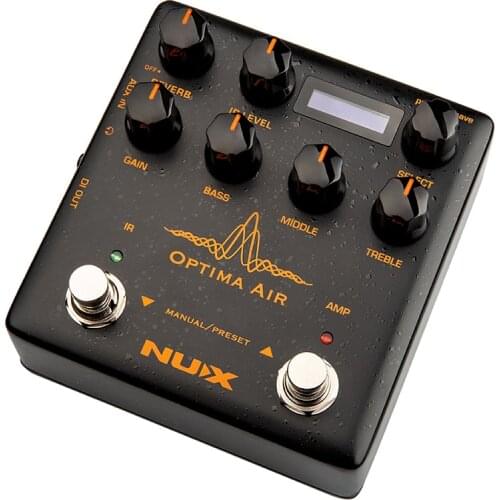 NUX Optima Air Pedal Acoustic Guitar Processor Simulator IR Loader Reverb Function 3-Band Equalizer Guitar Effects Accessories