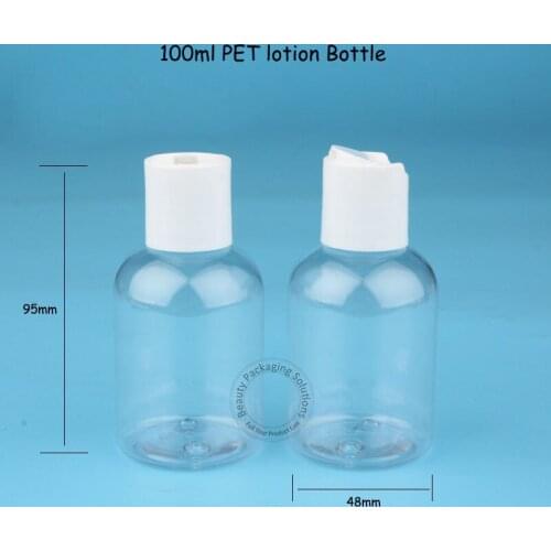 30pcs/Lot Promotion Empty Plastic 100ml Lotion Bottle 10/3 OZ Women Cosmetic Container PET Makeup Tools Refillable Pot