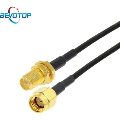 RG316 RG174 Cable RP SMA Male to RP SMA Male Female Bulkhead Extension Coax Jumper Pigtail WIFI Router Antenna RF Coaxial Cable