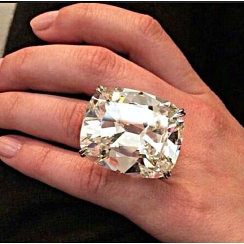 Luxury Women Eye Shape Wedding Rings Big Round Cut White Rhinestone Crystal Bridal Engagement Promise Ring Jewelry Lover Gifts