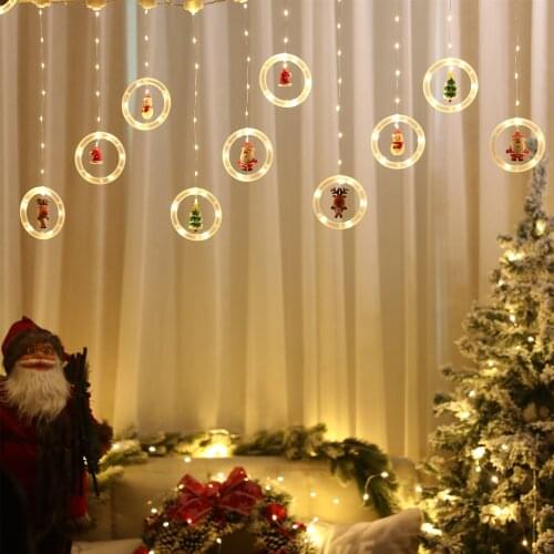 3m Christmas String Light 10led Santa Elk Uminous Pendant Wishing Ball Usb String New Year Home Party Decoration