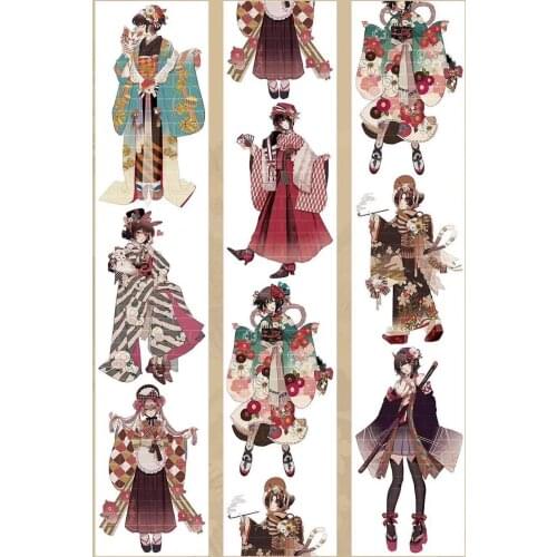 Vintage Girl Washi Masking Tapes for Card Making Bullet Journal DIY Scrapbooking Label Stickers