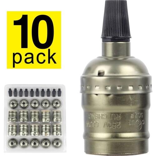 TIANFAN Vintage E26/E27 Lamp Base 10pcs/Pack Edison Bulb Basic Lamp Holder