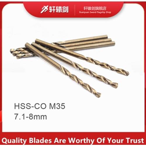 1PCS 7.1 7.2 7.3 7.4 7.5 7.6 7.7 7.8 7.9 8.0 mm HSS-CO M35 High Speed Coated Twist Drill Bit CNC Lathe Tool