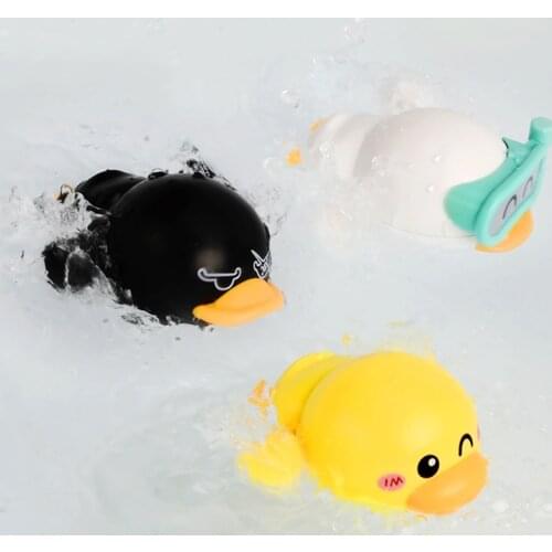 Wind-up Toy Bathtub Toy Clockwork Duck Interactive Water Play Kit Pool Toy Indoor Bath Cute Floating Baby Gift 3Pieces