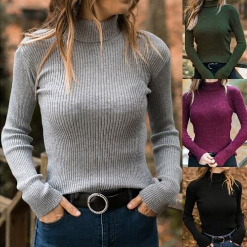 Womens Sweaters 2020 Winter Tops Turtleneck Sweater Women T Knitted Sweater Pull Femme Hiver Truien Dames New