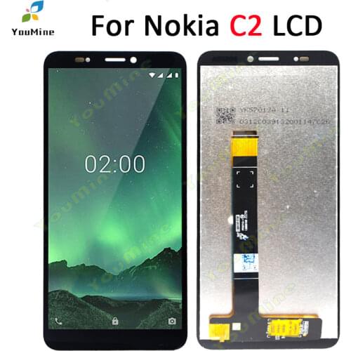 5.7" For Nokia C2 LCD Display Touch screen Digitizer with frame Assembly Replacement Parts For Nokia C2 lcd
