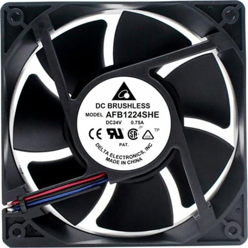 10 PCS For delta AFB1224SHE 12038 120mm 12cm DC 24V 0.75A server inverter axial cooling fans 120X120X38MM