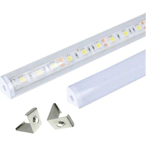 DC12V 50CM 20 Inch LED Strip SMD5730 36LEDs V-shape 45 degree angle Flat LED Rigid Strip For Indoor Lighting