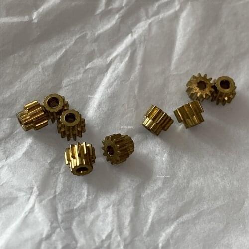 12T Metal Reduction Copper Gear 1.6mm Hole Diameter DIY Model