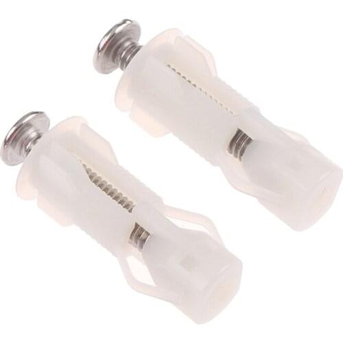 2PCS Toilet Seat Hinges Screws WC Hole Fixing Easy Installation Universal Replacement Toilet Seat Hinge Set