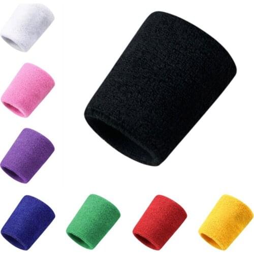 2019 1pcs Wristbands Sport Sweatband Hand Band Sweat Wrist Support Brace Wraps Guards For Gym Volleyball Basketball Tennis