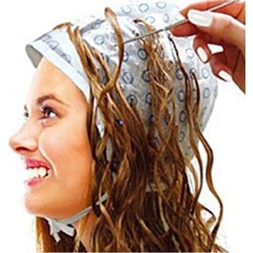 2pcs/set Hair Styling Accessories Hair Dyeing Cap Breathable Hook Brush Coloring Highlighting Cover DIY Hair Dyeing Tool