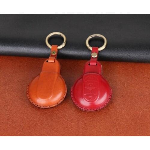 Genuine Leather Key Case Fit For BMW Mini Cooper F56 F55 F54 F60 R55 R56 R59 R60 R61 ONE S Clubman Key Holder Accessories