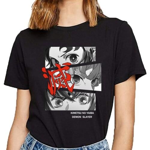 Demon Slayer T-Shirts Japanese Anime Harajuku Tops T Shirt Women