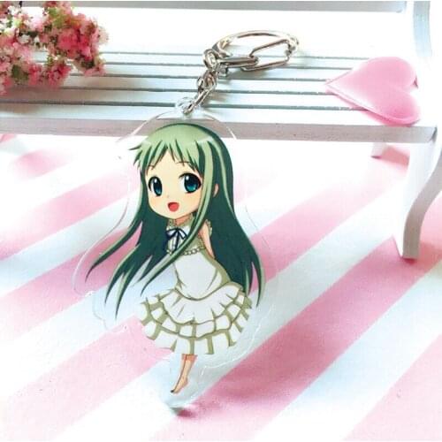 Honma Meiko Menma Transparent Two Sided Acrylic Key Chain Anime ANOHANA The Flower We Saw That Day Collection Keychain Chaveiro