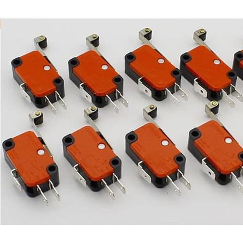 IMC Hot 10 Pcs Micro Limit Switch Long Hinge Roller Lever Arm Snap Action LOT