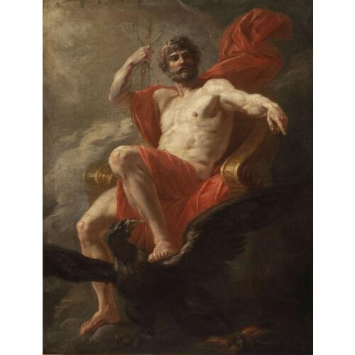 Artist perfact oil painting handpainted on canvas : Jupiter Enthroned #free shipping