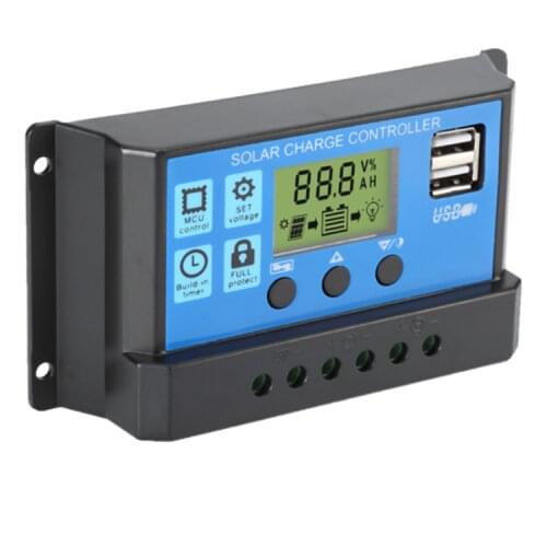 10A-30A Solar Panel Controller Battery Charge Regulator 12V/24V for DC sliding swing gate motor