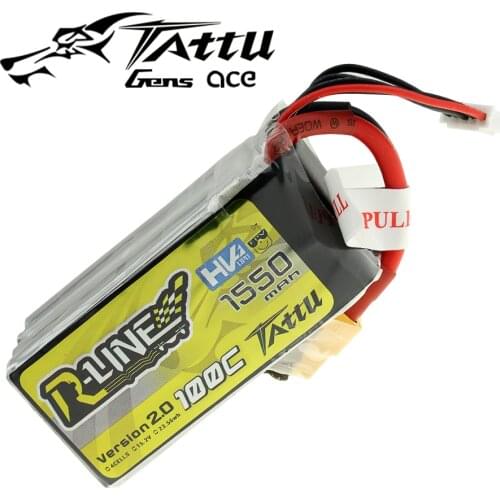 TATTU LiPo Battery 4S 1550mah 100C 15.2V V2.0 XT60 Violence Lithium Li-Polymer Battey for FPV Racing Drone Quadcopter