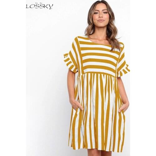 LOSSKY Short Sleeve Dresses