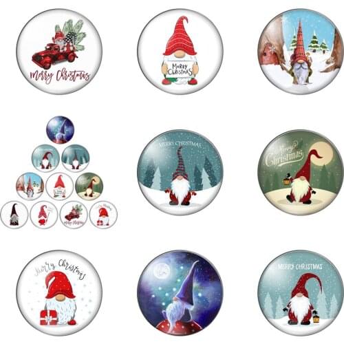 Best Gift From Santa Claus Merry Christmas 12mm/20mm/25mm/30mm Round Photo Glass Cabochon Demo Flat Back Making Findings