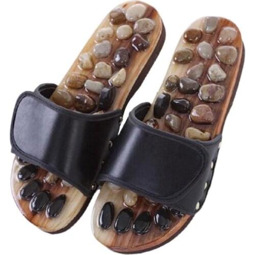 Walk Stone Shoes Feet Massage Slippers Foot Reflexology Acupuncture Therapy Massager Acupuncture Cobblestone Massager
