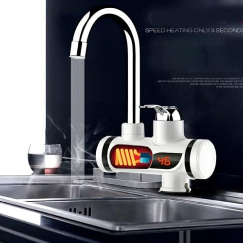 Kitchen Water Heater Cold Heating Faucet Instantaneous Water Heater Tap Instant Hot Water Faucet Heater EU Plug