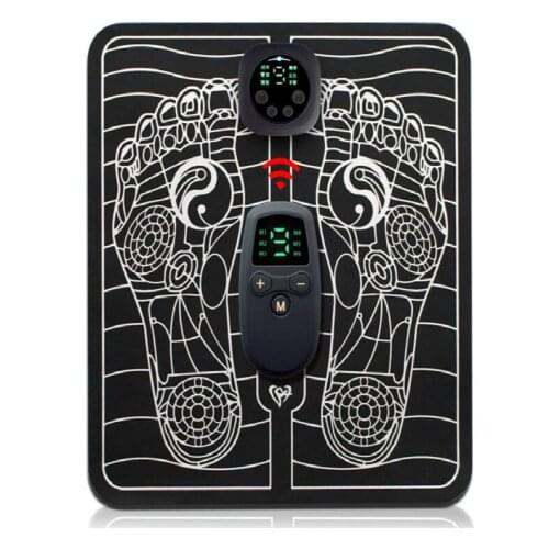 Multifunction Electric Foot Massage Vibrator Mat ABS Pulse Acupuncture USB Charge Wireless Feet Massager Mat HealthCare Cushion