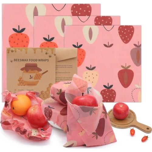 Reusable Beeswax Cloth Wrap Eco Friendly Food Wrap Organic Natural zero waste sandwich bag Sustainable Products