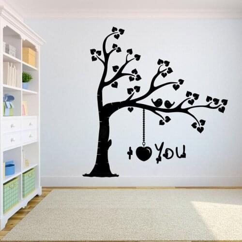 Tree Wall Decal Sticker Bedroom tree of life roots birds flying away home I love you the tree wall sticker A7-016