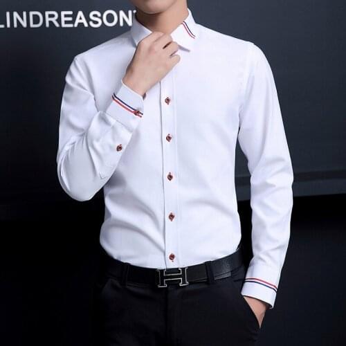 2021 New Autumn Men Shirts Business Mens Shirts Korean Version Long-sleeved Non-iron Professional Wear Shirts Plus Size 5XL