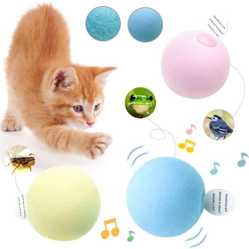 2020 New Funny Cat Toy Ball Cat Wool Felt Ball Toys Automatic Sounding Ball Toys Pet Supplies Dropshipping