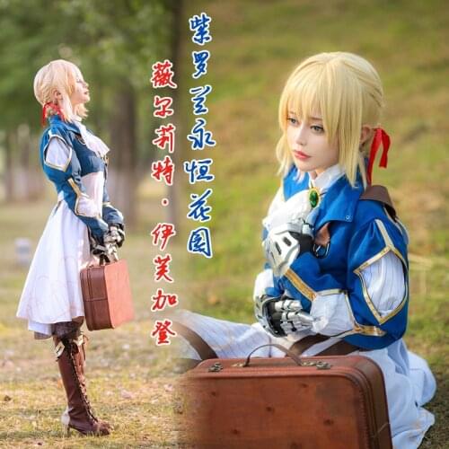 New anime Violet Evergarden cosplay costume Violet Gothic Uniforms Cosplay dress for girl women fancy clothes Free Shipping