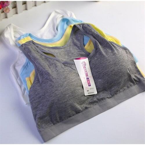 Teenage Kids Bra Girls Underwear Clothing Cotton Teen Sports Bra with Chest Pad Puberty Girl training Bra Children Underclothes